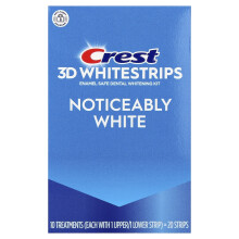 Crest, 3D Strips Whitestrips, Kit de Albeire Dental Sigur, Notabil Alb, 20 Strips