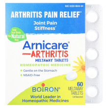 Boiron, Arnicare, Artrite, Comprimidos Meltaway, Sem Sabor, 60 Comprimidos Meltaway