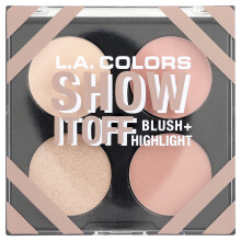 L.A. Colors, Blush + Highlight Palette, CFP637 Show It Off, 0,49 oz (14 g)