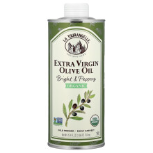 La Tourangelle, Ökólogikus Extra Virágzó Olívaolaj, Fényes & Csípős, 25,4 fl oz (750 ml)
