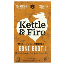 Kettle & Fire, Bottenbouillon, Paddestoel Kip, 16,9 oz (479 g)