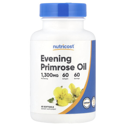 Nutricost, Abendprimrose-Öl, 1.300 mg, 60 Softgels