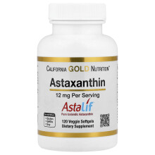 California Gold Nutrition, Astaxantin, Astalif Pure Isländsk, 12 mg, 120 Veggie Softgels