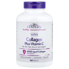 21st Century, Colagen Super Plus Vitamina C, 6,000 mg, 180 Tablete (1,000 mg per Tableta)
