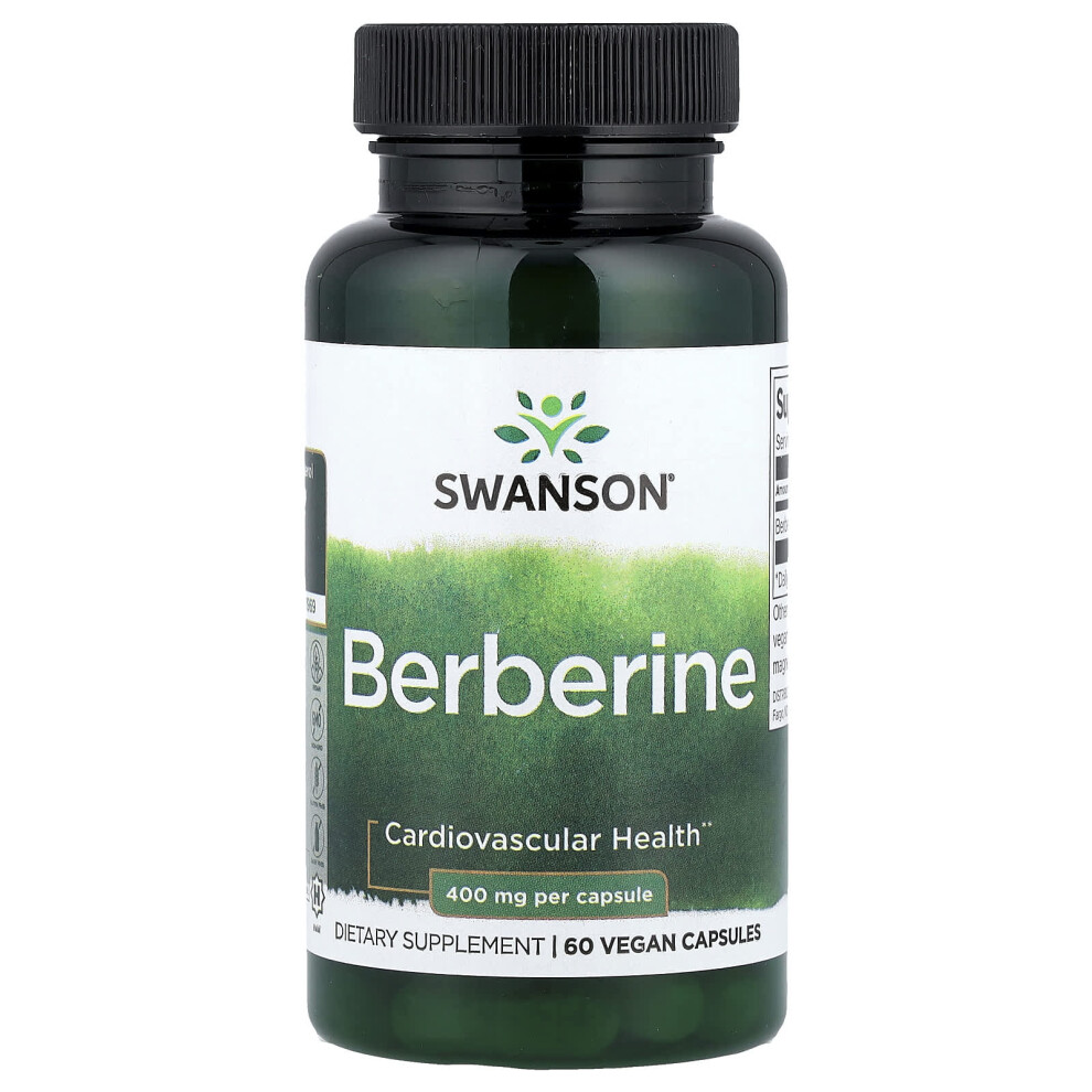 SWANSON Berberine Natural 60 Capsules Cardiovascular Health Support Supplement - Image 9