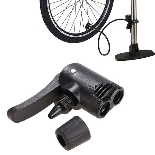 Plastic Dual Valve Bike Pump Adapter Presta Schrader 1