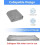 Low Profile Under Bed Storage Bins, 3" High Foldable w/ Lid & Zipper, Clear Top, No Structure, for Low Beds/Cribs/Dorms, 4-Pack 5