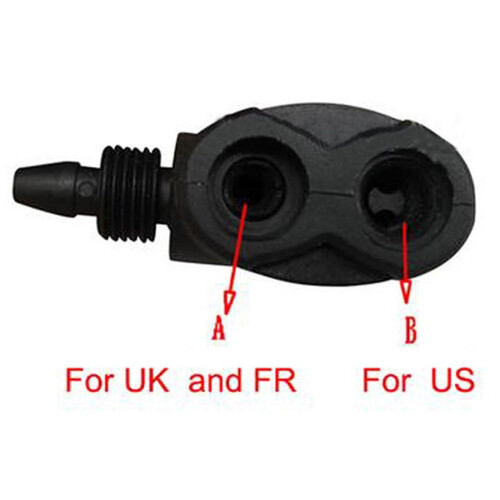 Plastic Dual Valve Bike Pump Adapter Presta Schrader 2