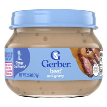 Gerber, Strava pro Dítě, 2. Potravinový, Beef a Gravy, 2,5 oz (71 g)