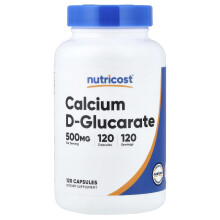 Nutricost, D-Glucarat de Calciu, 500 mg, 120 Capsule