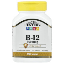 21st Century, Witamina B-12, 500 mcg, 110 Tabletów
