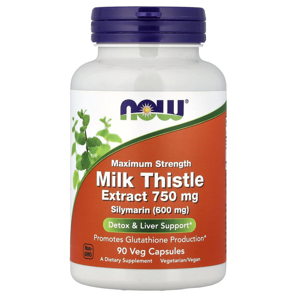 Now Foods {Aisle K} | Milk Thistle Extract- 750Mg Maximum Strength | 1 X 90 Vcaps