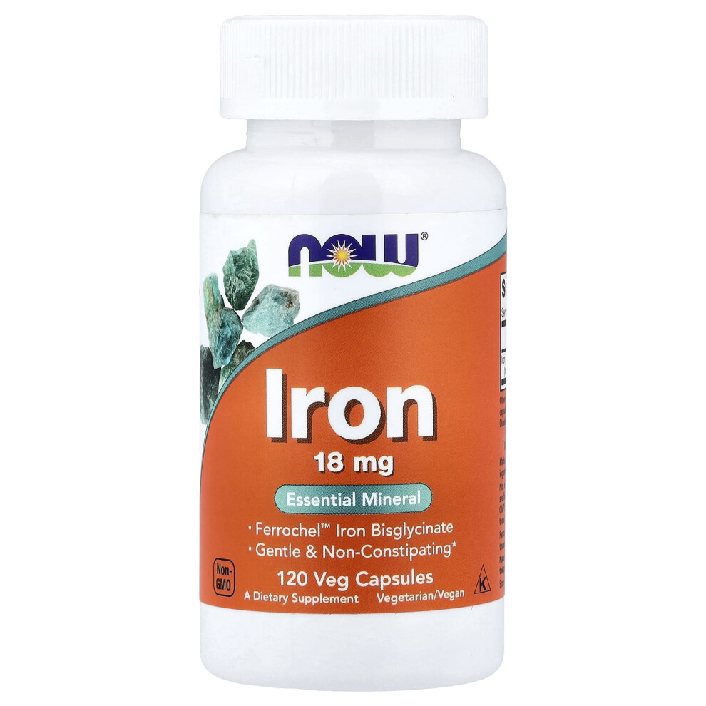 Now Foods Iron, 18Mg - 120 Vcaps