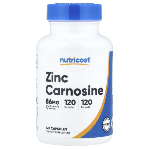 Nutricost, Carnosina de Zinco, 86 mg, 120 Cápsulas