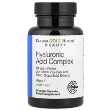 California Gold Nutrition, Hyaluronsyre Kompleks, 60 Veggie Kapsler