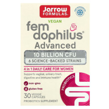 Jarrow Formulas, Vegan Fem Dophilus Advanced, 10 Billion CFU, 30 Veggie Kapseli