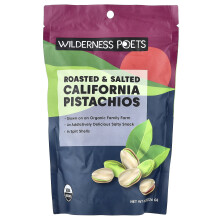 Wilderness Poets, Ökológiai Sütéselt és Sóztott Kalifornia Pistáciák, 8 oz (226 g)