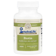 NutraLife, Biotyna, 10 000 mcg, 120 łatwych do połknięcia tabletek