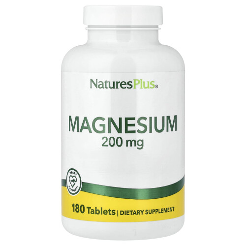 NaturesPlus, Magnesio, 200 mg, 180 Compresse