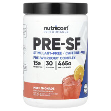 Nutricost, Performance, Prä- SF, Stimulantenfreie Prä-Workout-Komplex, Pink Lemonade, 1 lb (465 g)