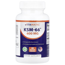 Vitamatic, KSM-66, 600 mg, 60 Vegetarische Capsules