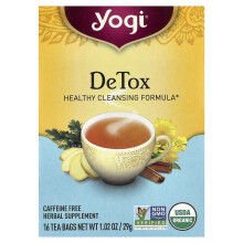 Yogi Tea, Yogi Tee, DeTox, Koffeinfrei, 16 Teebeutel, 1,02 oz (29 g)