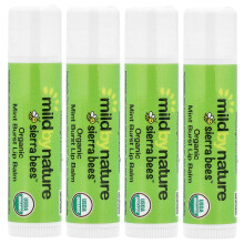 Mild By Nature, Sierra Bees, Organic Lip Balms, Mint Burst, 4 Pack, 0.15 oz (4.25 g) Each