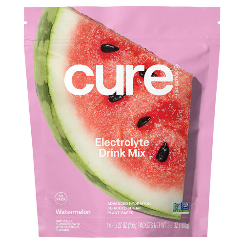 Cure Hydration, Ελαττωτική Electrolyte Mix, Watermelon, 14 Πακέτα, 0.27 oz (7.6 g) Each