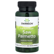Swanson, Saw Palmetto, 540 mg, 100 Capsules