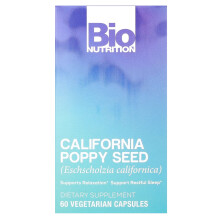 Bio Nutrition, Californische Poppienzaden, 60 Vegetarische Capsules