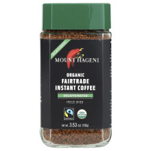 Mount Hagen, Orgaaninen Fairtrade-kuivattu kahvi, Ei kofeiinia, 3,53 oz (100 g)