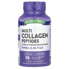 Nature's Truth, Vielkettige Kollagenpeptide, 90 schnelle Freisetzungskapseln (500 mg pro Kapsel)