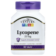 21st Century, Lycopene, 25 mg, 60 Tablettia