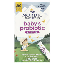 Nordic Naturals, Nordic Flora Pobudka Probiotyczna Dziecka w Pudle, Wiek 6 Miesięcy - 3 Lata, 4 Miliarda CFU, 30 Pudełek