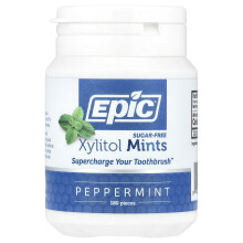 Epic Dental, Xylitol Mints, Piożniki Piołunowe, bez Cukru, 180 Sztuk