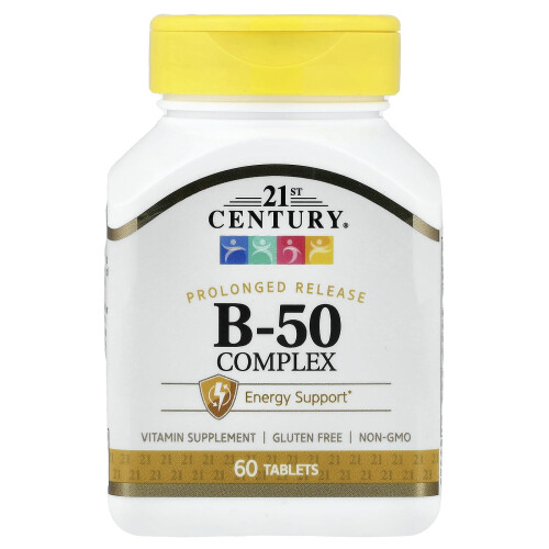 21st Century, B-50 Komplex, Prolonged Release, 60 Tablet