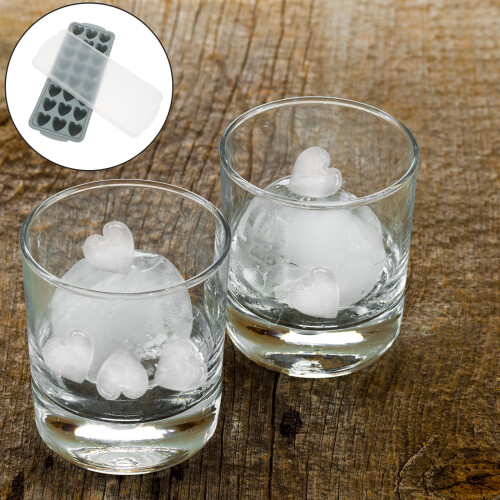 Silicone Ice Cube Tray with Lid – Heart Shape 2