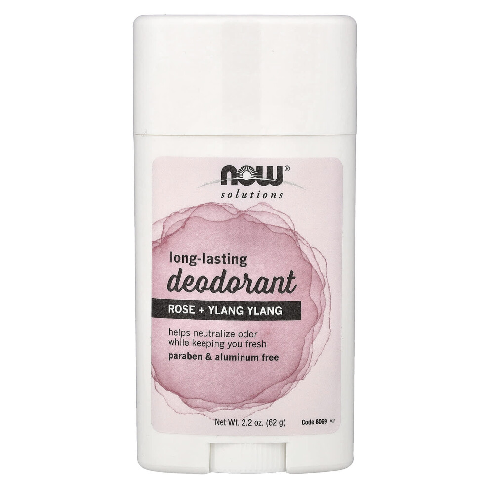 Now Foods , Long Lasting Deodorant, Rose + Ylang Ylang, 2.2 Oz (62 G)