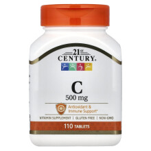 21st Century, Vitamin C, 500 mg, 110 Tabletiek