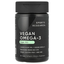 Sports Research, Omega-3 Vegan, 60 Capsule moale de plante