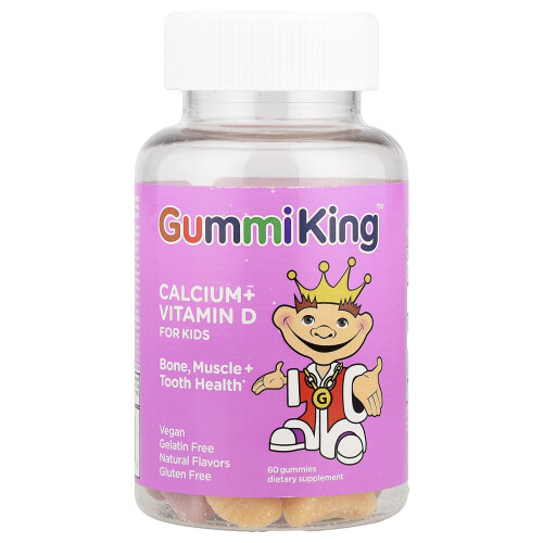GummiKing, Κάλσιου + Βιταμίνη D για Παιδιά, 60 Γκουμμι