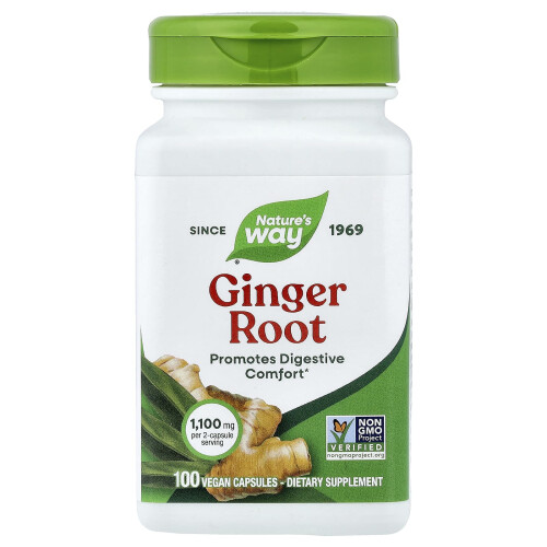 Nature's Way, Ginger Root, 1,100 mg, 100 Vegan Φιαλίδες (550 mg ανά Υπηρεσία)