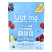 Ultima ReplenisherÆ, Mistura Diária de Eletrolitos, Pacote de Variedade, 20 Embalagens de Sticks