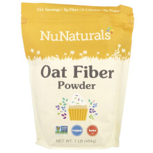 NuNaturals, Oat Fiber Powder, 1 lb (454 g)