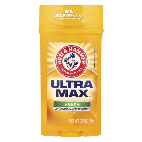 Arm & Hammer, UltraMax, Στερεό Αντιπυρετικό-Δεοδοράντη, Φρέσκο, 2.6 oz (73 g)