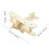 Modellino di aereo in legno marrone chiaro, puzzle da assemblare e dipingere. 2