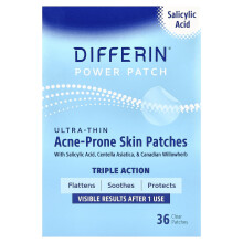Differin, Power Patch, Ultra-Dünne Akne-Anfällige Haut Patches, 36 klare Patches