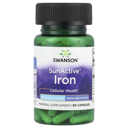 Swanson, SunActive, Iron, 15 mg, 90 Capsules