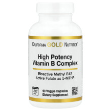 Lake Avenue Nutrition, Wysoka skuteczność kompleksu witamin B, 90 Veggie Capsule