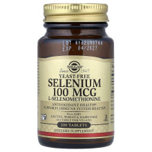 Solgar, Selenium, Zweetvrij, 100 mcg, 100 Tabletten